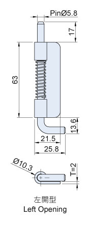 Asmith【鐵匠】- 工業五金製造- 產品介紹- 鉸鏈- 隱藏可拆鉸鏈- AS(T)-01