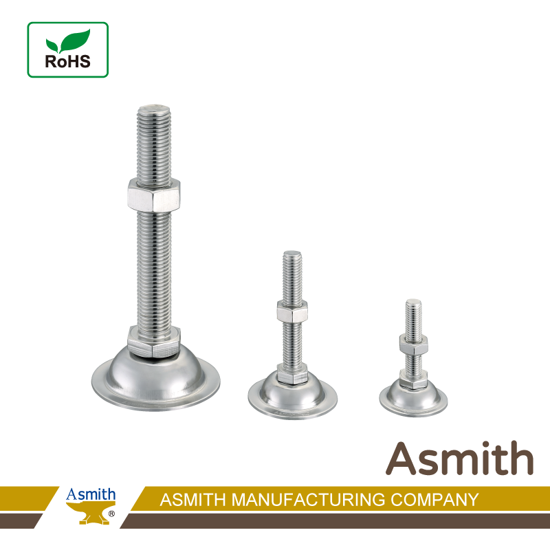 DS-10 SUS304/Adjustable Swivel, Anti-Vibration Leveling Glide